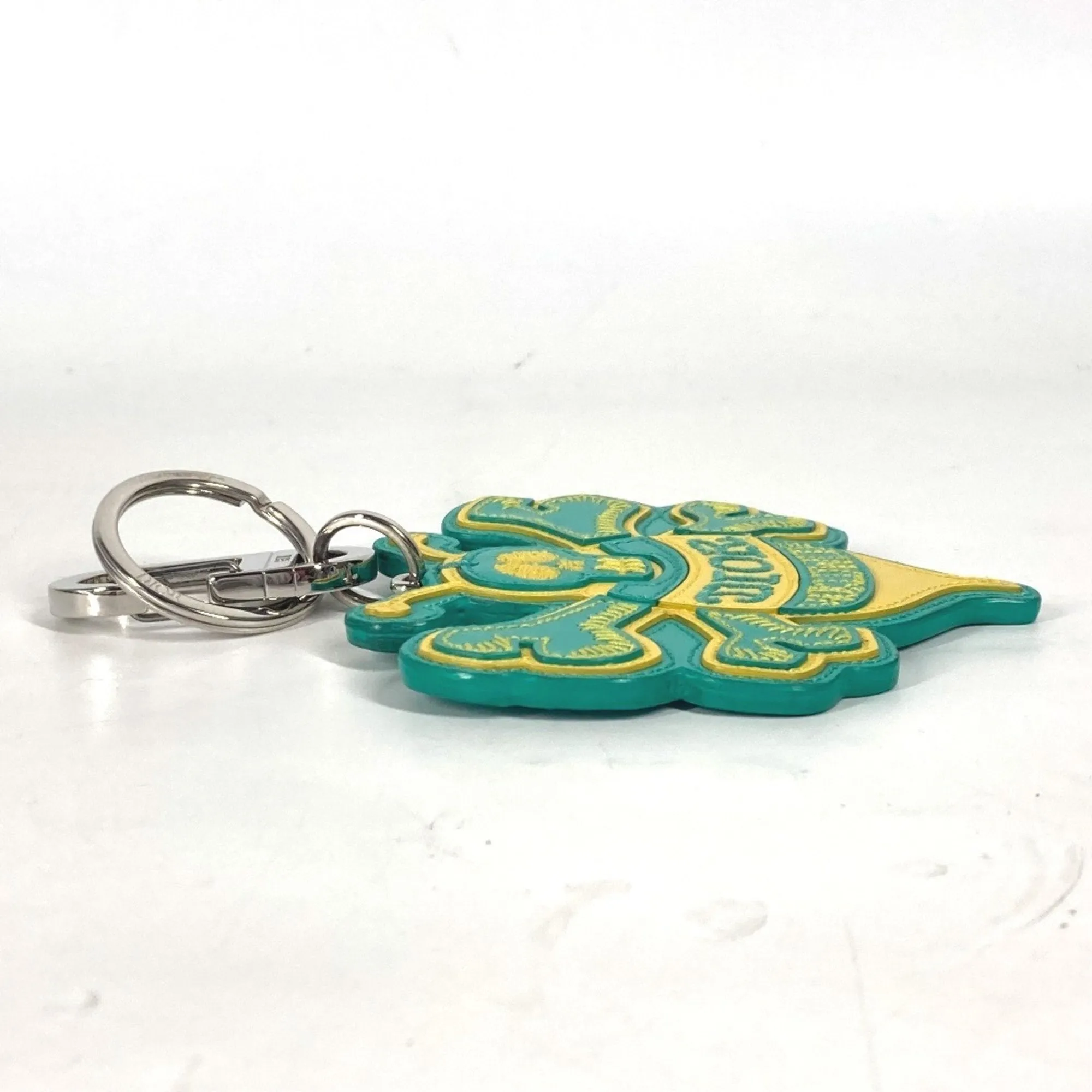 Christian Dior yellow Leather Keyring (Pre-Owned)