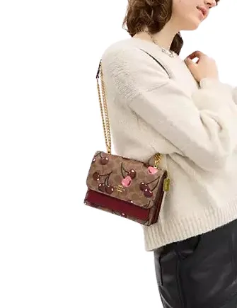 Coach Mini Klare Crossbody Bag In Signature Canvas With Cherry Print