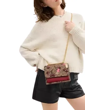 Coach Mini Klare Crossbody Bag In Signature Canvas With Cherry Print