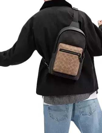 Coach West Pack In Blocked Signature Canvas