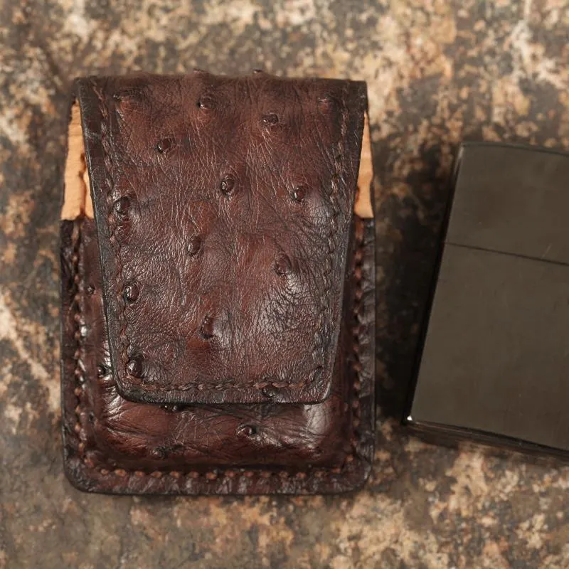 Cool Mens Leather Zippo Lighter Cases with Loop Zippo lighter Holders with clips