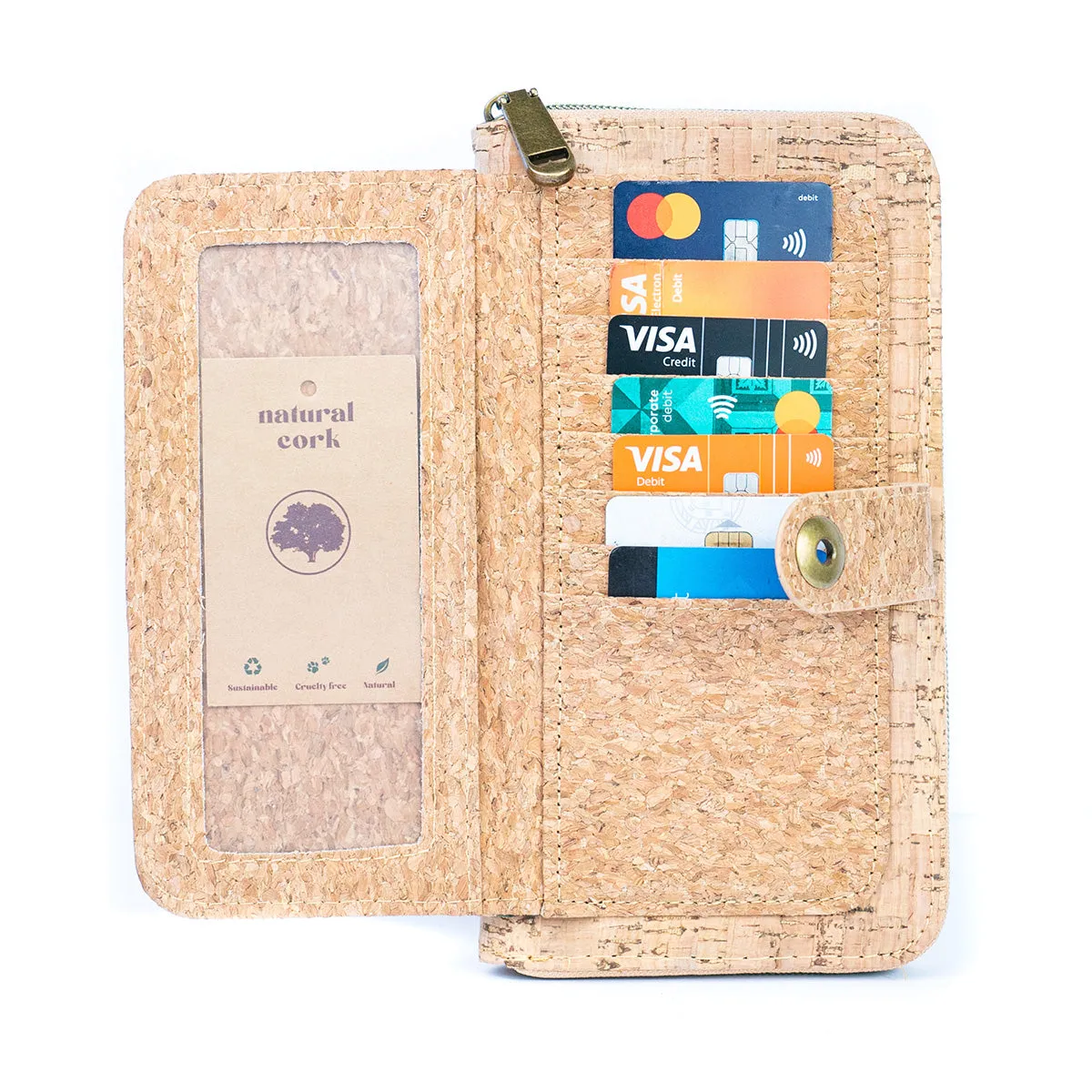 Cork Large Women's Wallet and Clutch BAGD-544-MIX-6??6units??