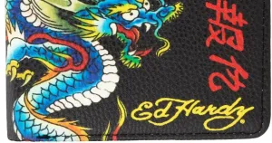 Dragon Bifold Wallet In Black