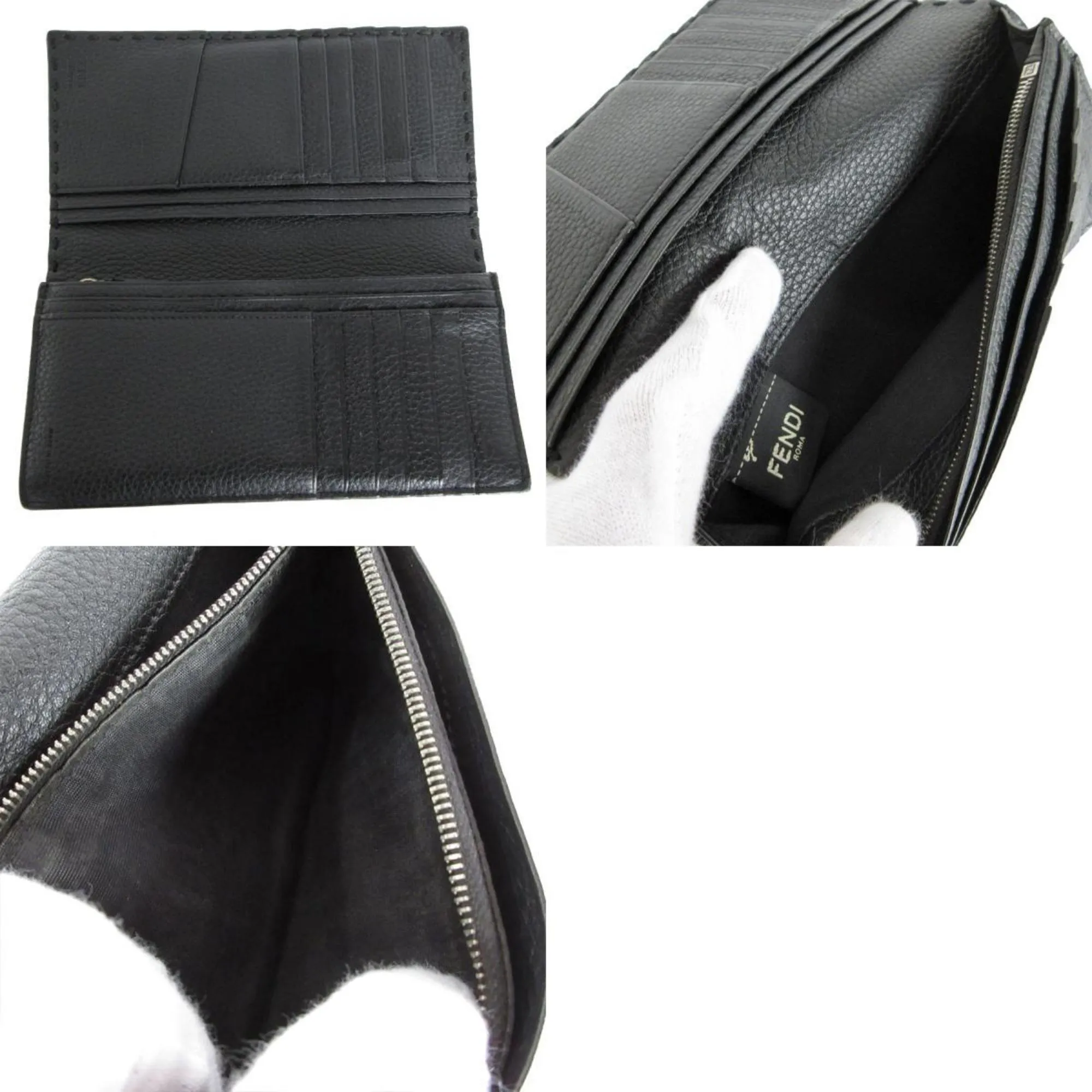 Fendi Leather Long Wallet (Bi-Fold) (Pre-Owned)