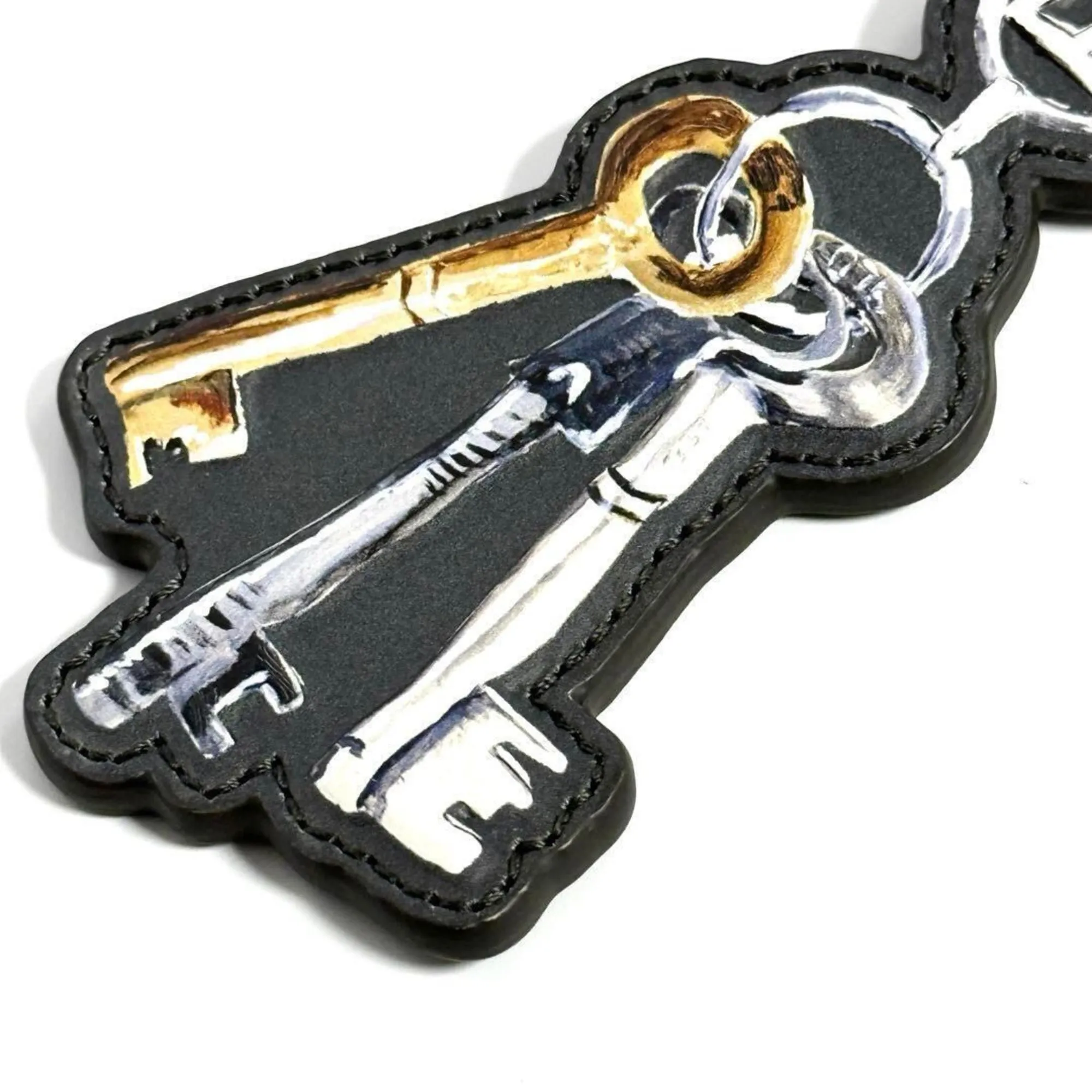 Fendi Leather Metal Keyring (Pre-Owned)
