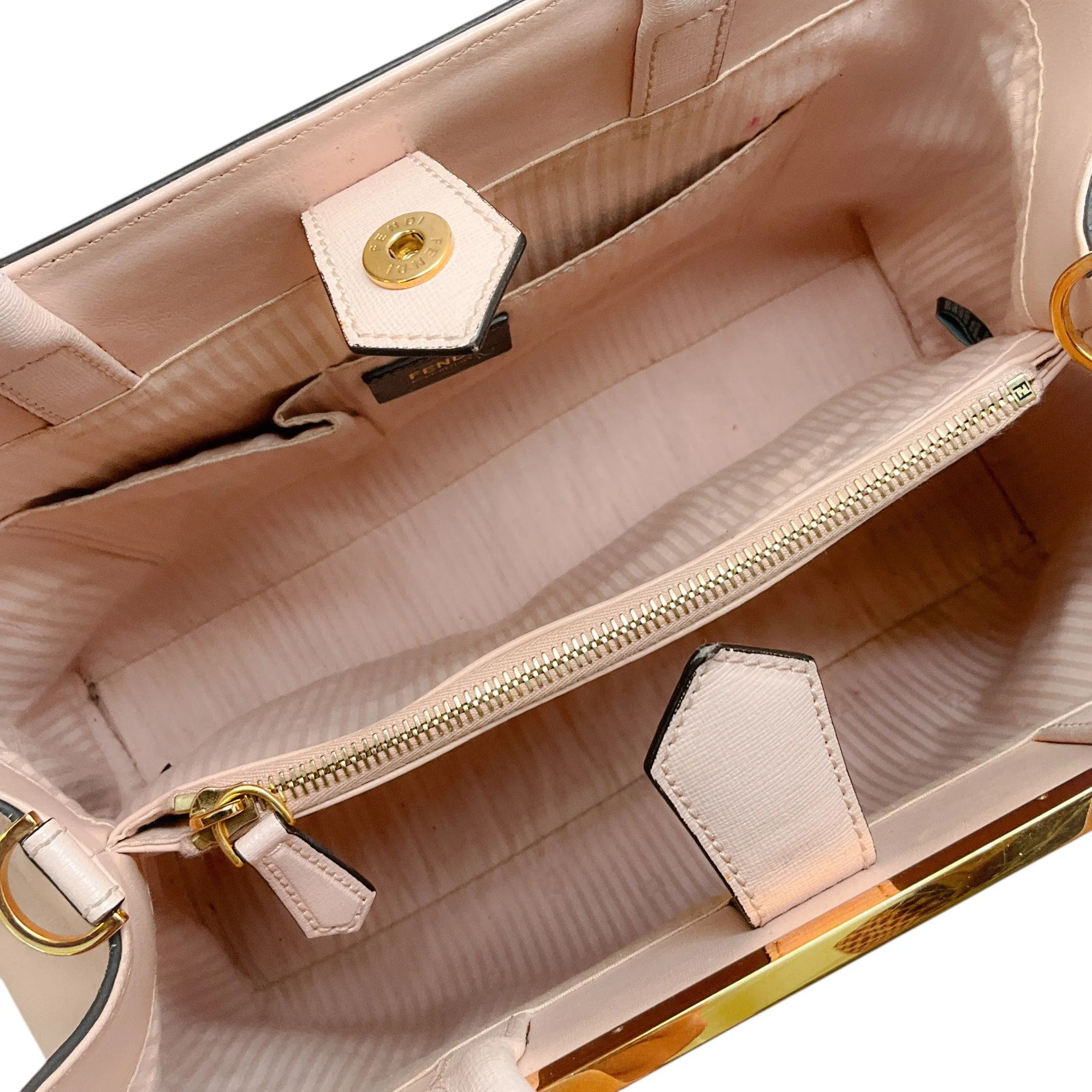 Fendi Pink Leather 2 Jours Tote