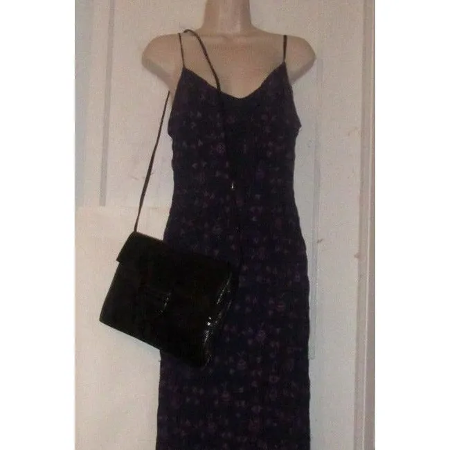 Fendi Vintage Ferragamo Pursesdesigner Purses Black Patent Leather Shoulder Bag