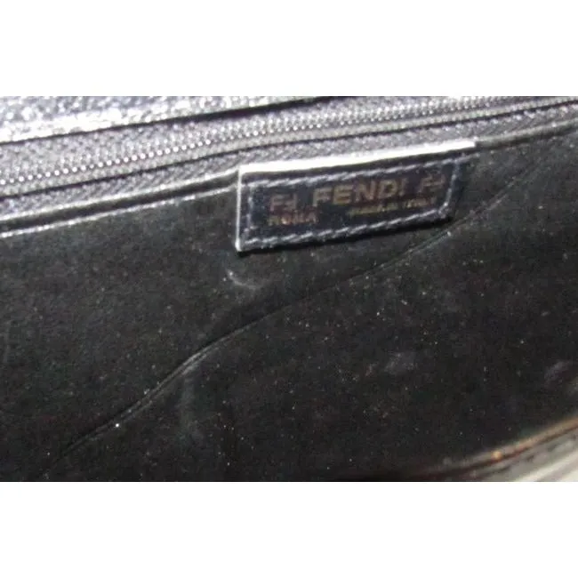 Fendi Vintage Ferragamo Pursesdesigner Purses Black Patent Leather Shoulder Bag
