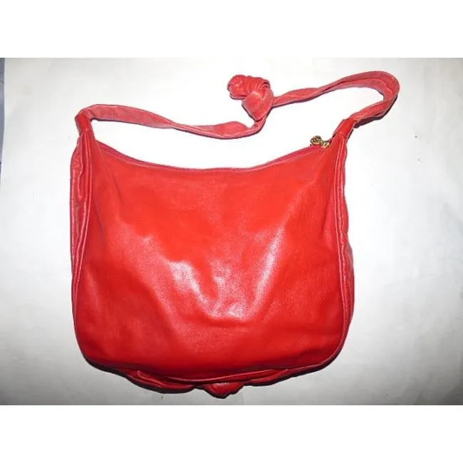 Fendi Vintage Pursesdesigner Purses Red Leather Shoulder Bag