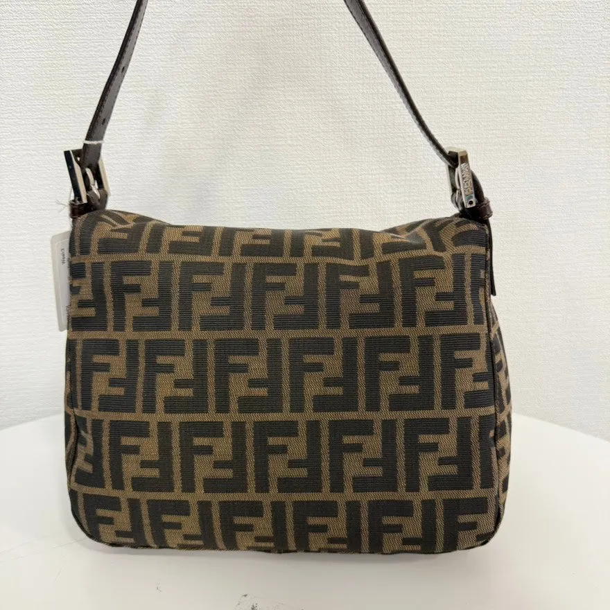 Fendi Zucca Shoulder Bag FM0120 Brown Canvas