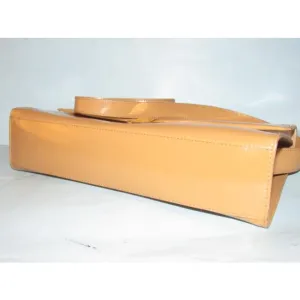 Furla Vintage Pursesdesigner Purses Camel Colored Glossy Leather Shoulder Bag