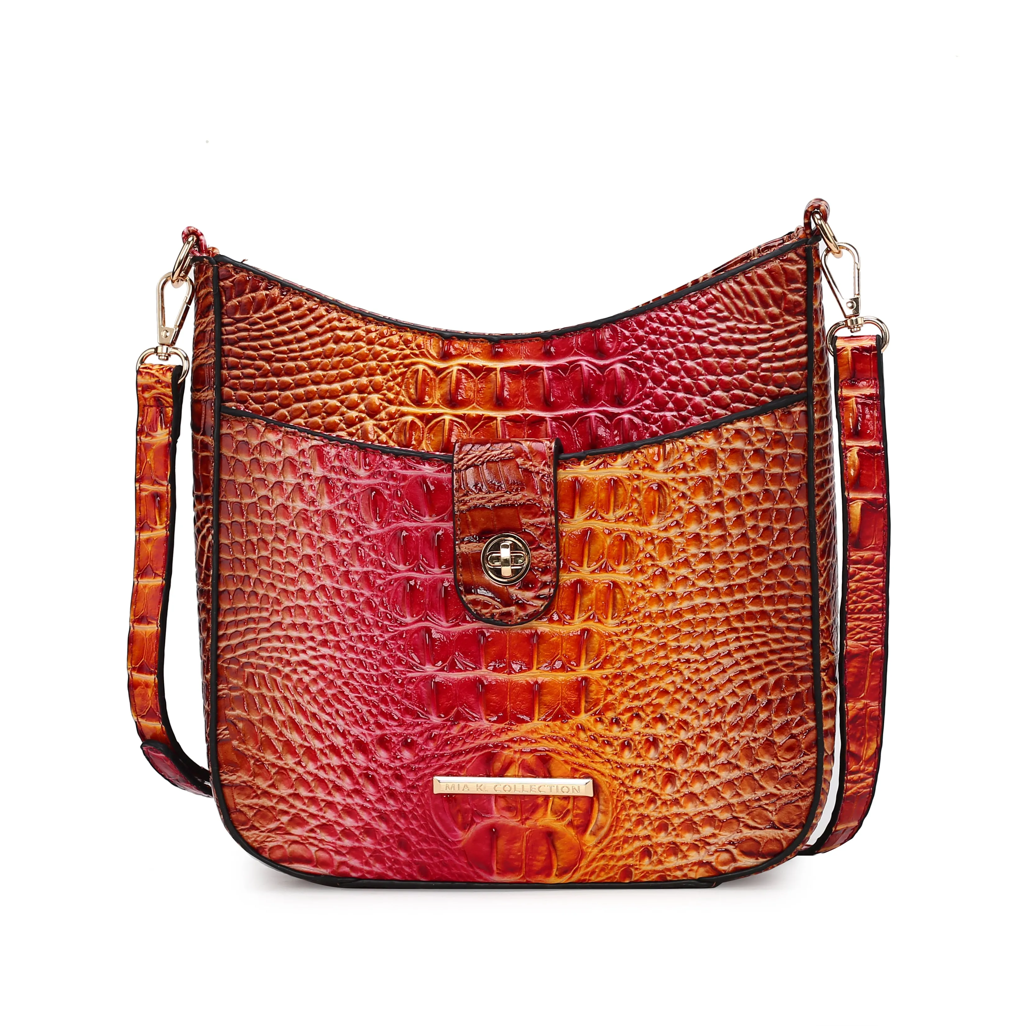 Giovana Gradient Croc Crossbody Bag