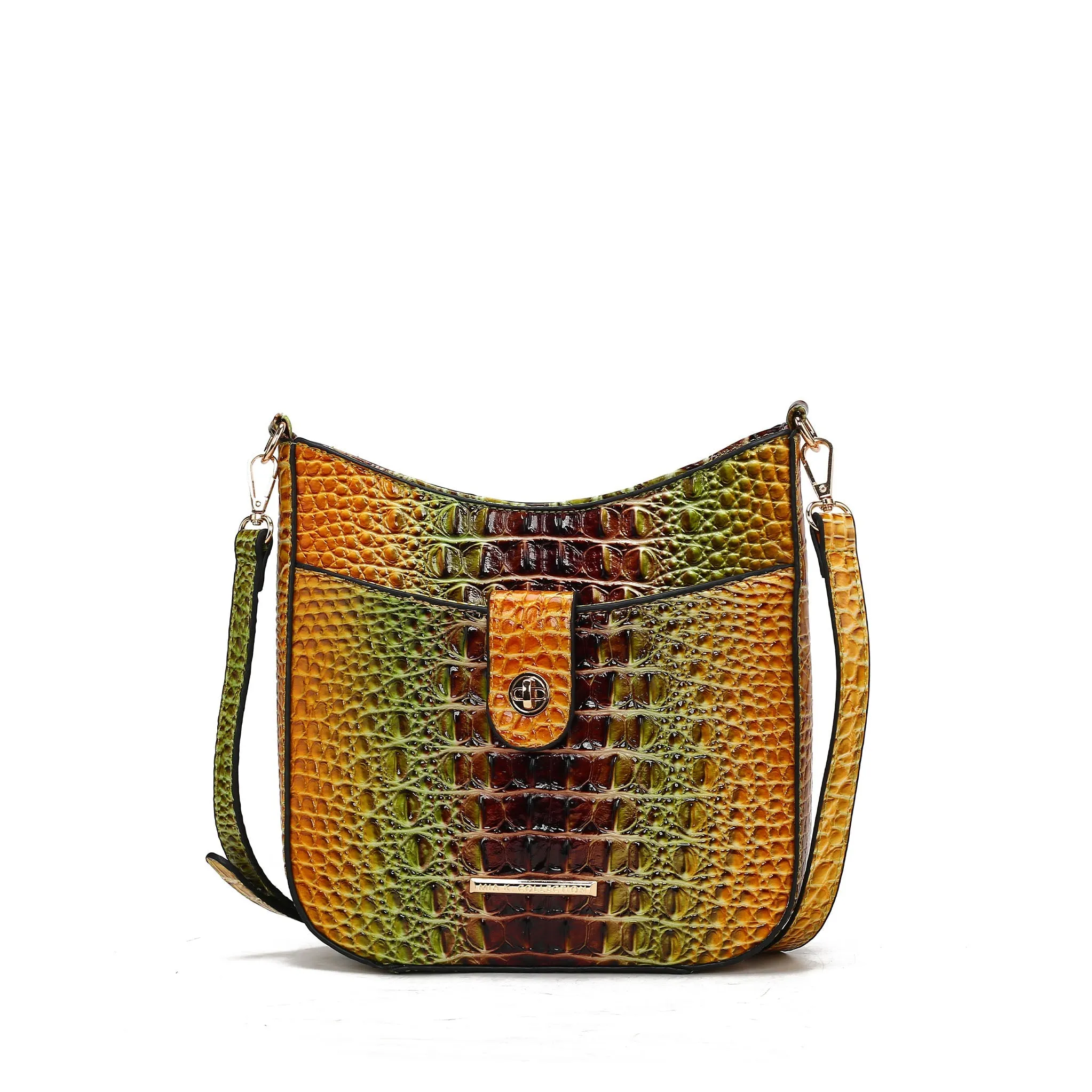 Giovana Gradient Croc Crossbody Bag
