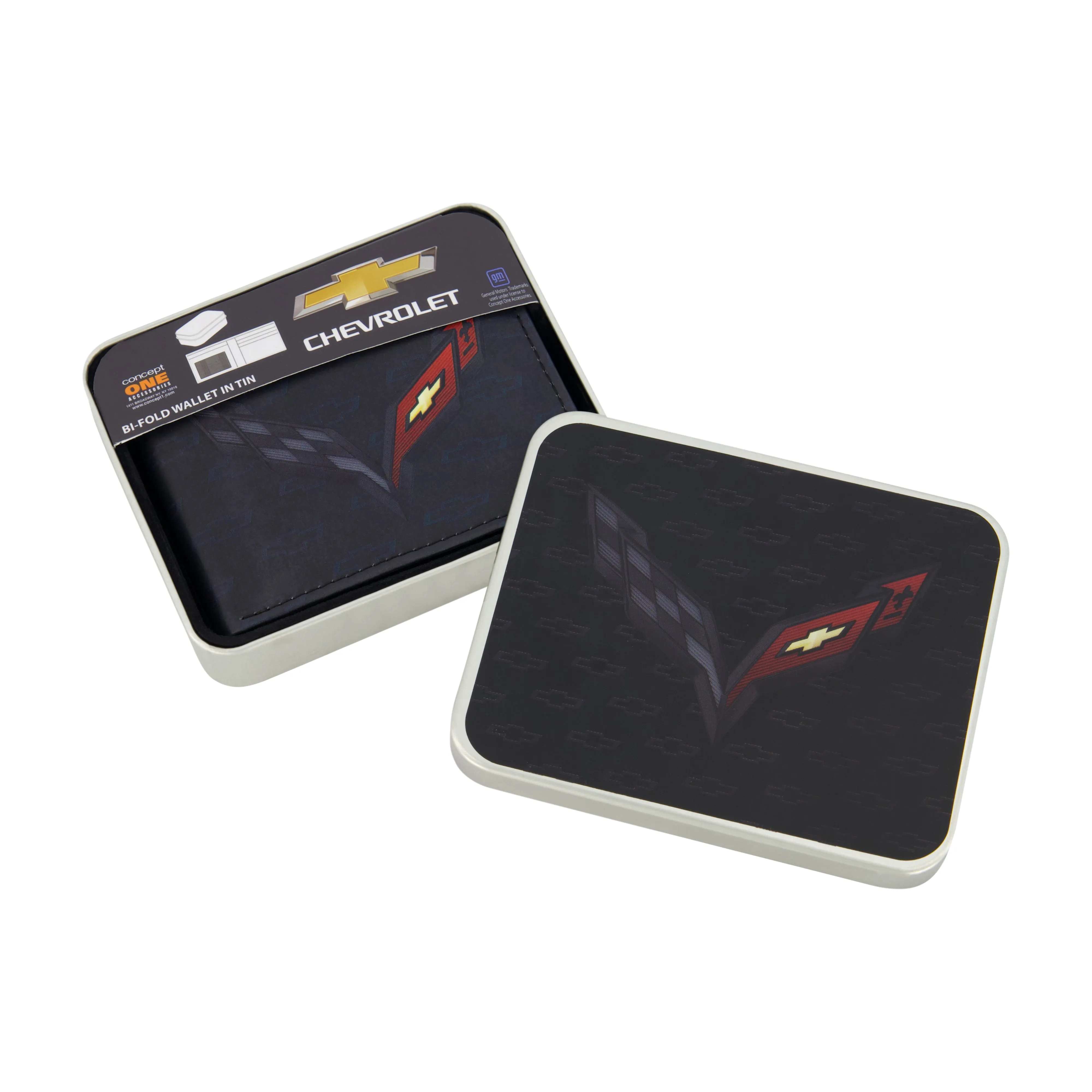 GM CHEVROLET LOGO Bifold Wallet, Slim Wallet with Decorative Tin for Men and Women
