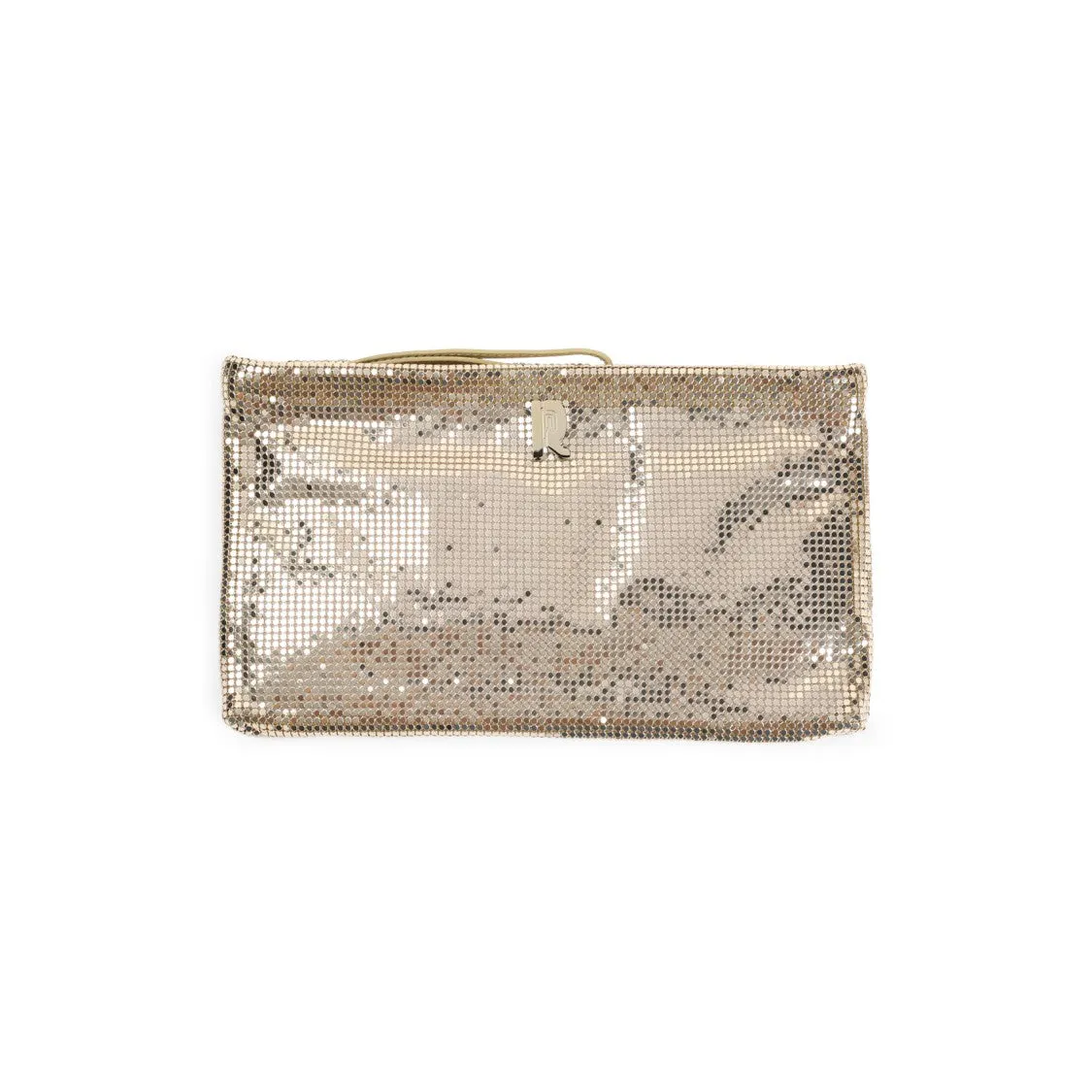 Gold Brass Pochette Handbag