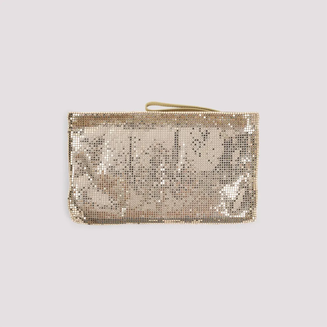 Gold Brass Pochette Handbag