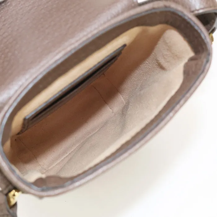GUCCI 598912 Mini Shoulder Bag Ofidia Diagonal GG Supreme/leather beige Women
