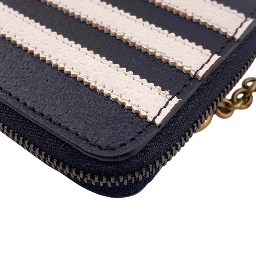 GUCCI Coin case 721903 leather black Adidas Collaboration Card Case Trefoil Leather Shoulder Pouch Women(Unisex) Used