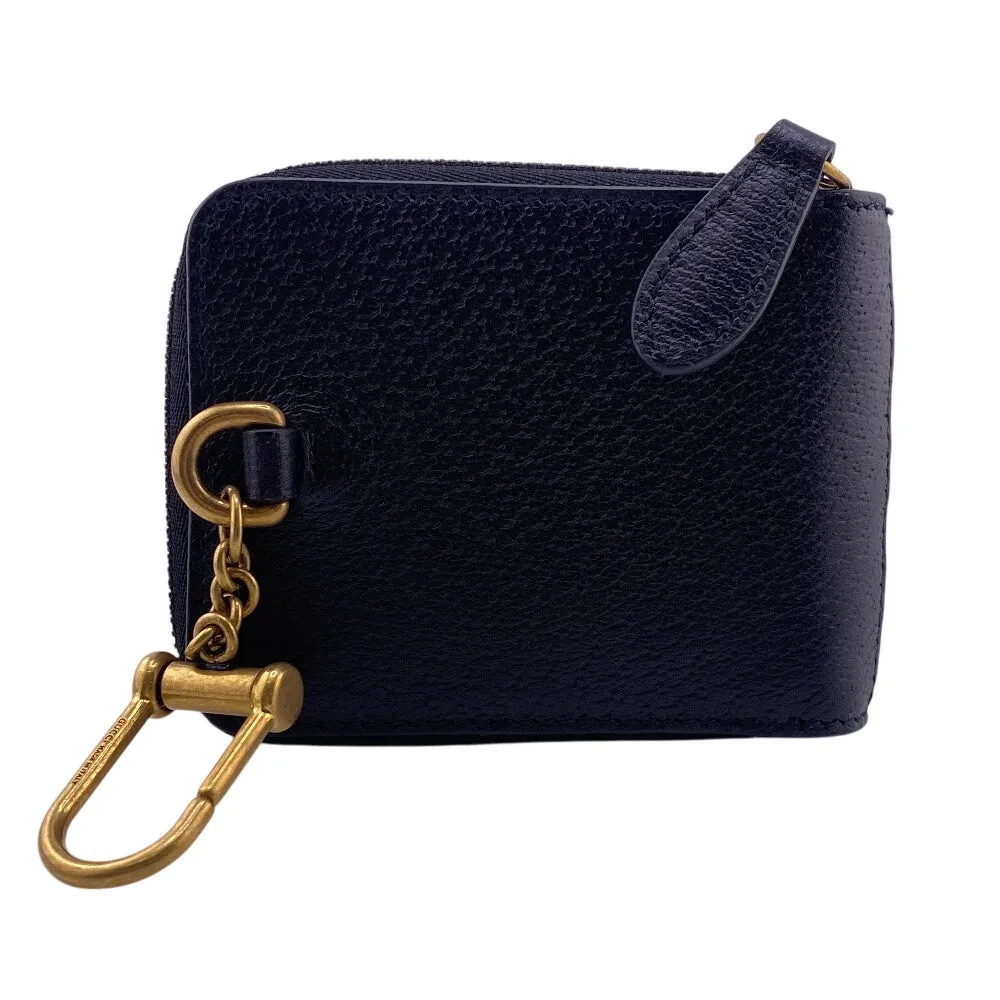 GUCCI Coin case 721903 leather black Adidas Collaboration Card Case Trefoil Leather Shoulder Pouch Women(Unisex) Used