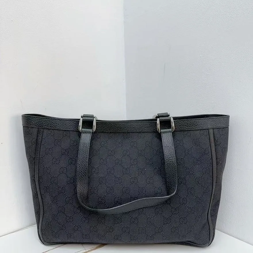 Gucci GG Black Canvas Shoulder Bag