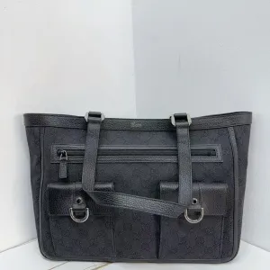 Gucci GG Black Canvas Shoulder Bag
