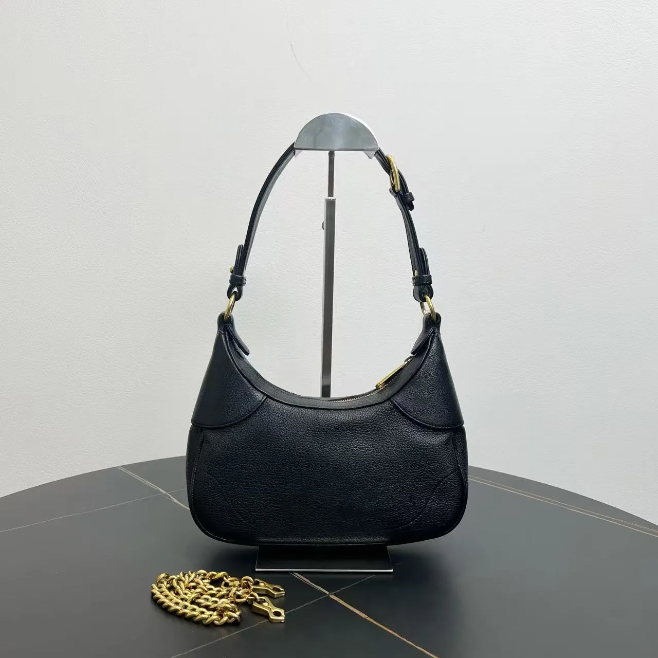 Gucci GG Marmont Black Leather Underarm Shoulder Bag