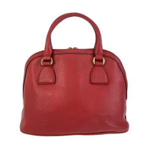 GUCCI Handbag 449662 leather Red Gold Metal Handbag Shoulder Bag 2way Interlocking Women Used
