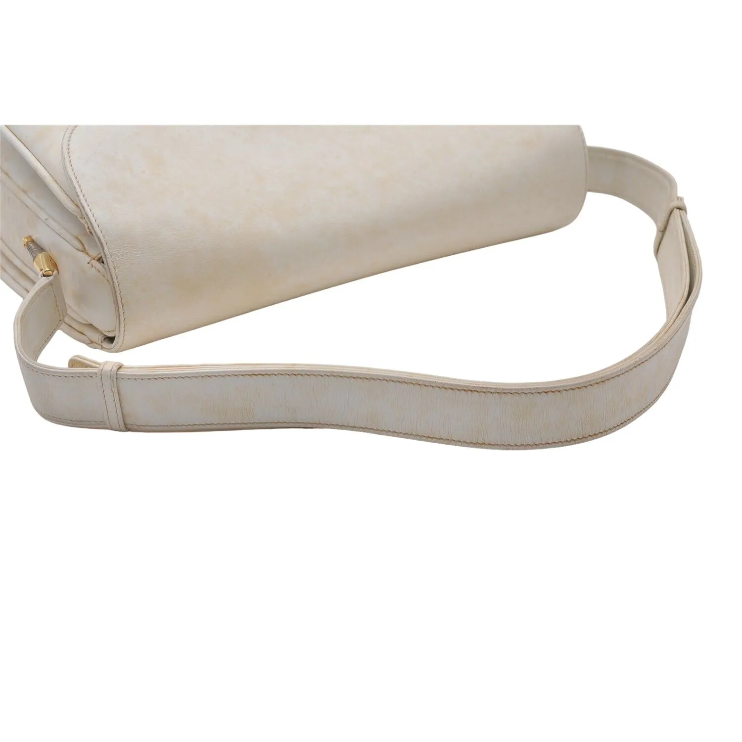 Gucci Ivory Leather 1955 Horse-bit Shoulder bag with two-tone hardware
