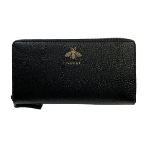 Gucci Leather Animalier Long Wallet