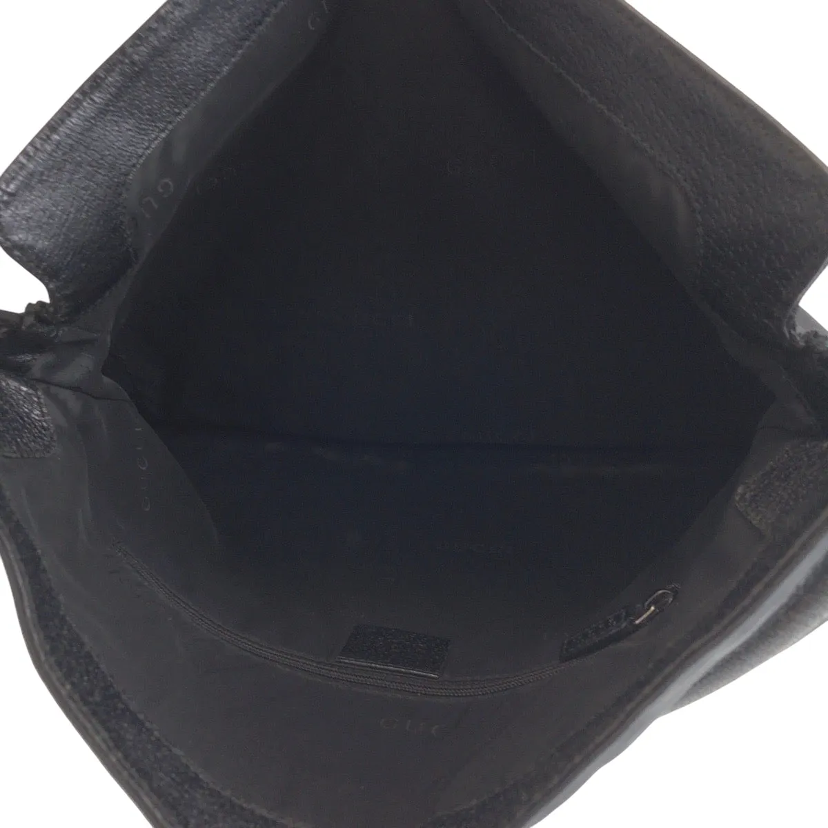 GUCCI Shoulder Bag 001 3355 Nylon Black SilverMetal One Shoulder Bag Jackie Women Used