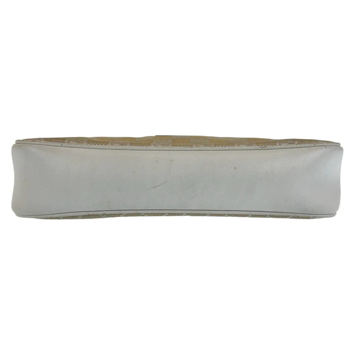 GUCCI Shoulder Bag 001 3870 GG canvas, leather White Beige SilverMetal Shoulder Bag Handbag Accessory Pouch Bamboo Women Used