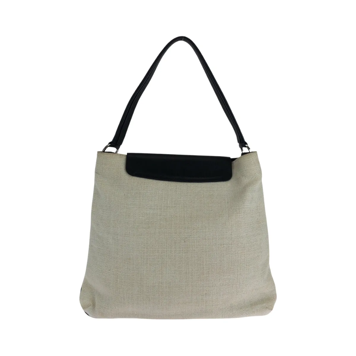 GUCCI Shoulder Bag 001 4014 001013 cotton Ivory Black SilverMetal Hobo One Shoulder Bag Women Used