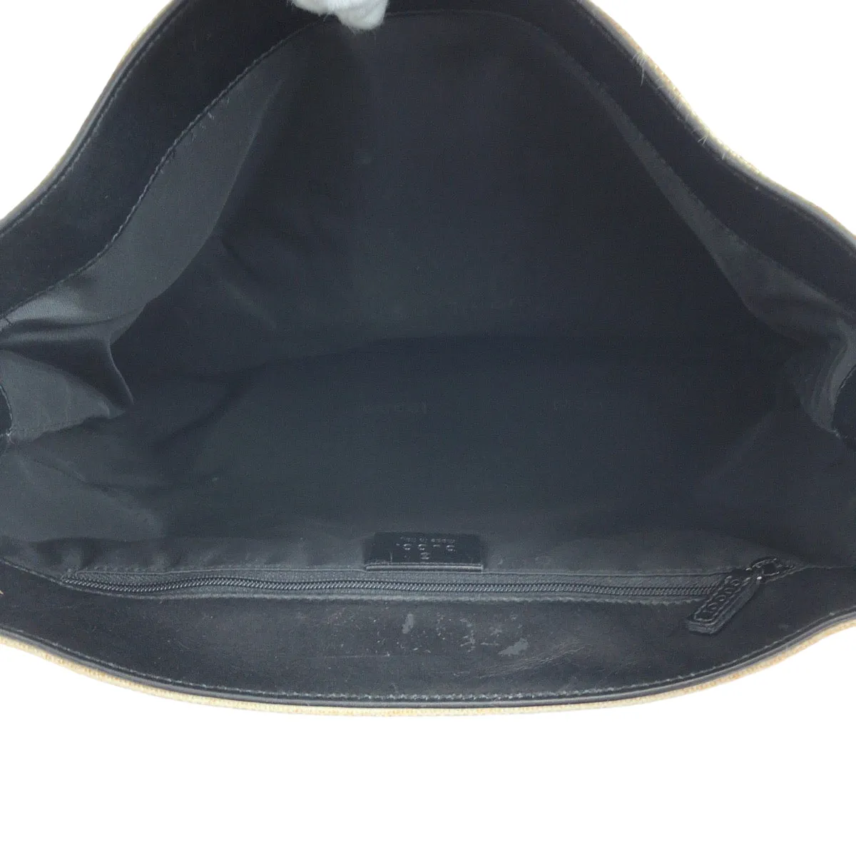 GUCCI Shoulder Bag 001 4014 001013 cotton Ivory Black SilverMetal Hobo One Shoulder Bag Women Used