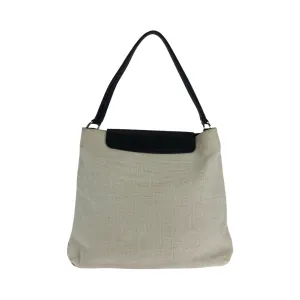 GUCCI Shoulder Bag 001 4014 001013 cotton Ivory Black SilverMetal Hobo One Shoulder Bag Women Used