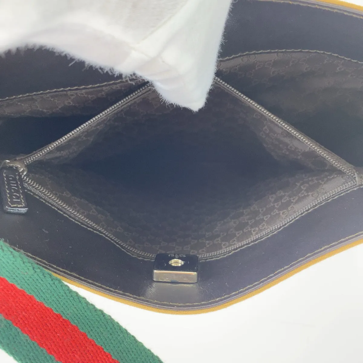 GUCCI Shoulder Bag 001 4321 2684 canvas Beige SilverMetal Sherry line Women Used