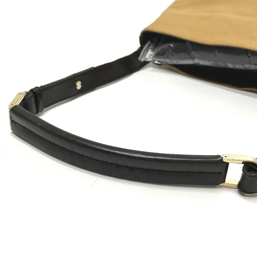 GUCCI Shoulder Bag 001?E4286 Leather / canvas beige vintage Sherry line Women Used