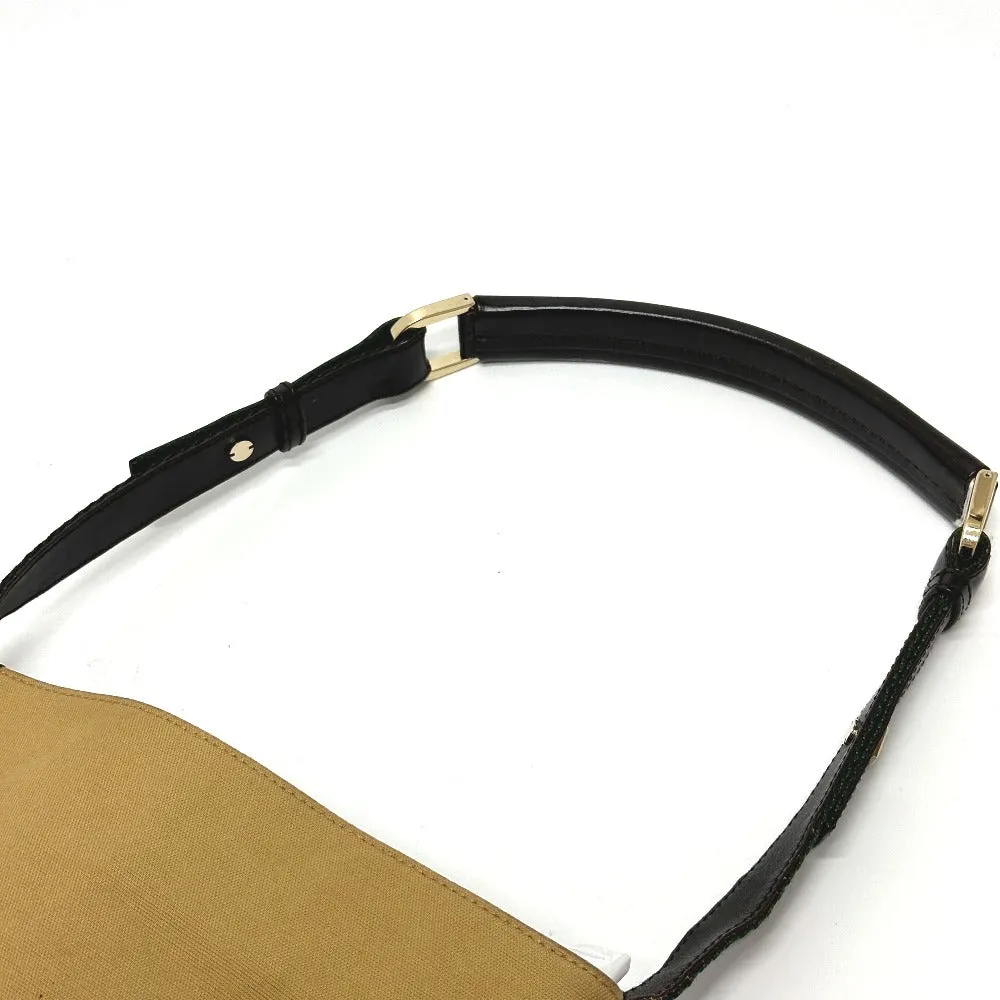 GUCCI Shoulder Bag 001?E4286 Leather / canvas beige vintage Sherry line Women Used