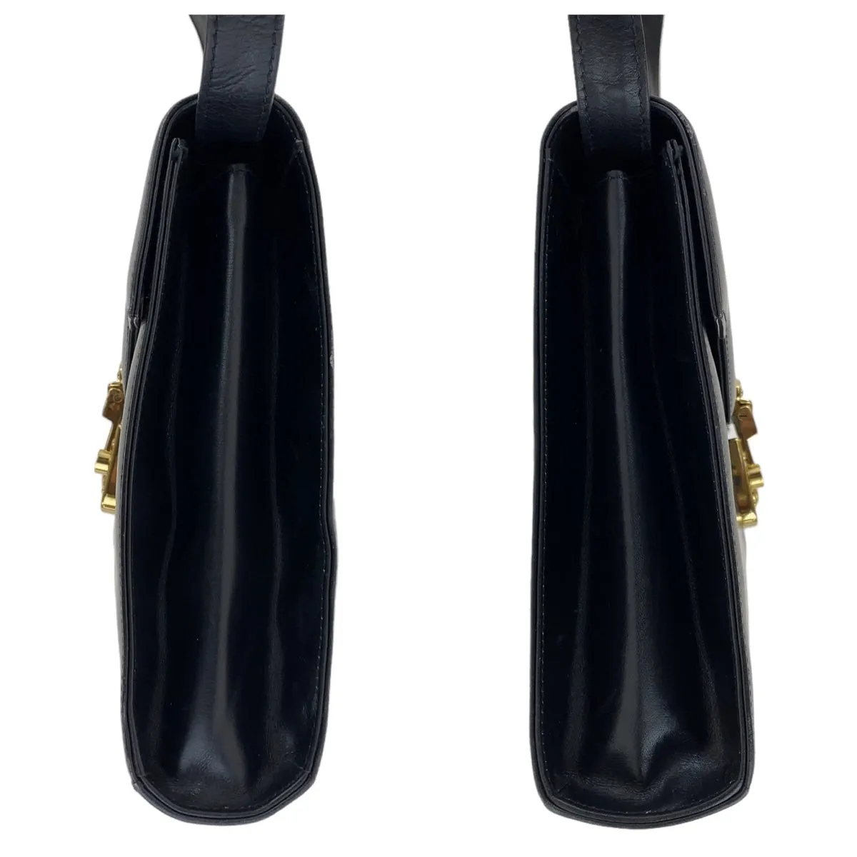 GUCCI Shoulder Bag 004.33.0450 leather Black GoldMetal Crossbody Shoulder Bag Pochette Old Gucci Ready lock Women Used