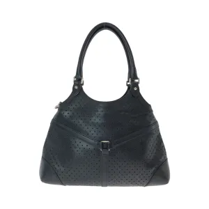 GUCCI Shoulder Bag 114875 leather Black SilverMetal Hobo Shoulder Bag Interlocking Women Used