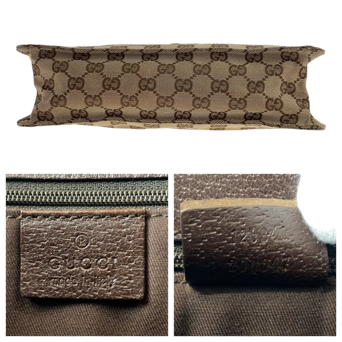 GUCCI Shoulder Bag 120841 GG canvas, leather Beige Brown SilverMetal Crossbody Shoulder Bag Messenger Bag GG pattern Women Used