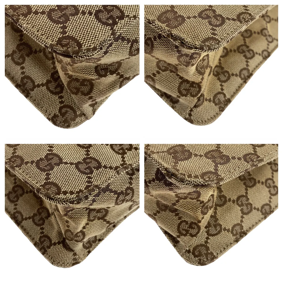 GUCCI Shoulder Bag 120841 GG canvas, leather Beige Brown SilverMetal Crossbody Shoulder Bag Messenger Bag GG pattern Women Used