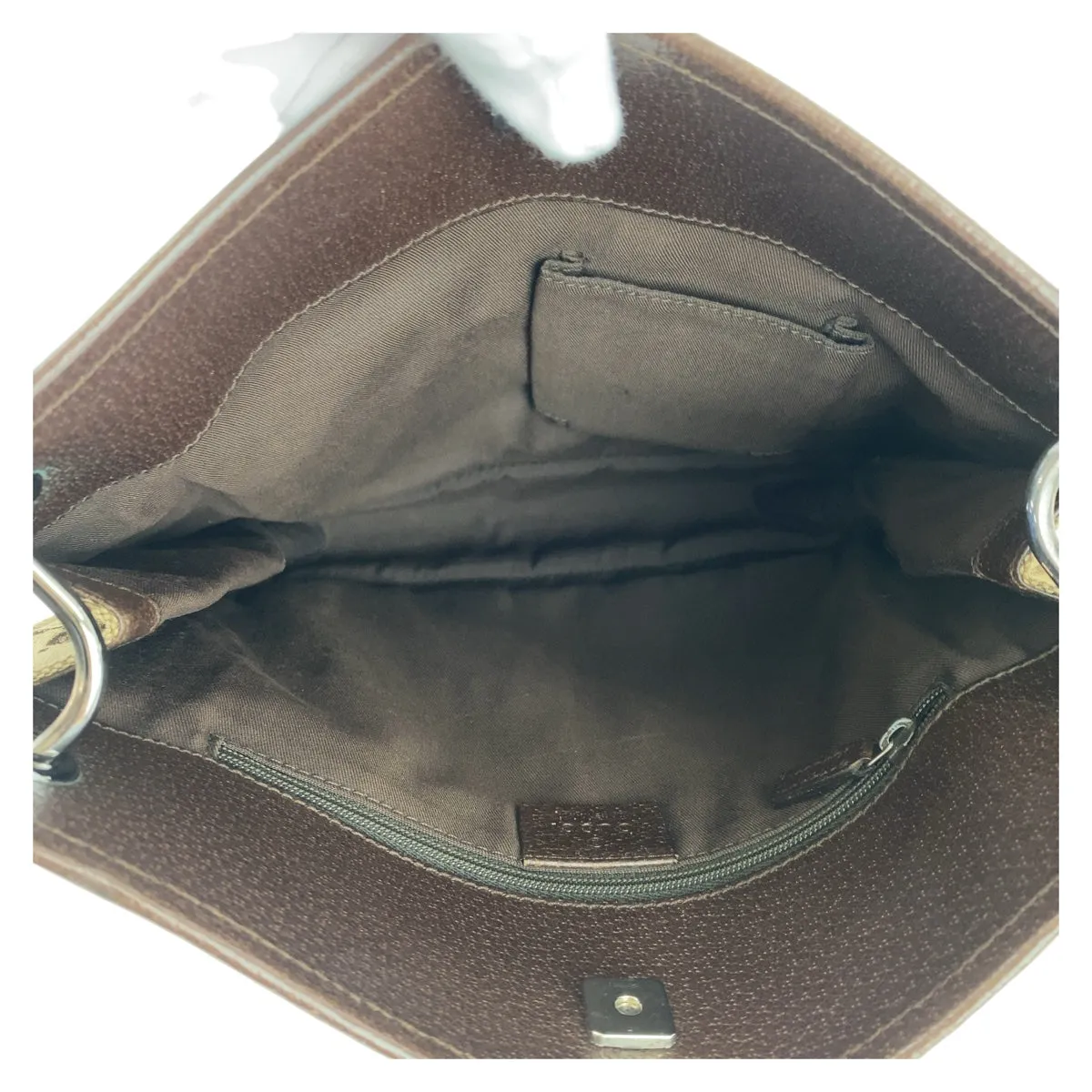 GUCCI Shoulder Bag 120841 GG canvas, leather Beige Brown SilverMetal Crossbody Shoulder Bag Messenger Bag GG pattern Women Used