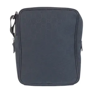 GUCCI Shoulder Bag 122759 GG canvas Black SilverMetal Crossbody Shoulder Bag Unisex Women Used