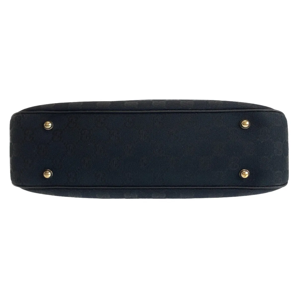 GUCCI Shoulder Bag 137379 GG canvas, leather Black GoldMetal Shoulder Bag handbag Bamboo GG pattern Women Used