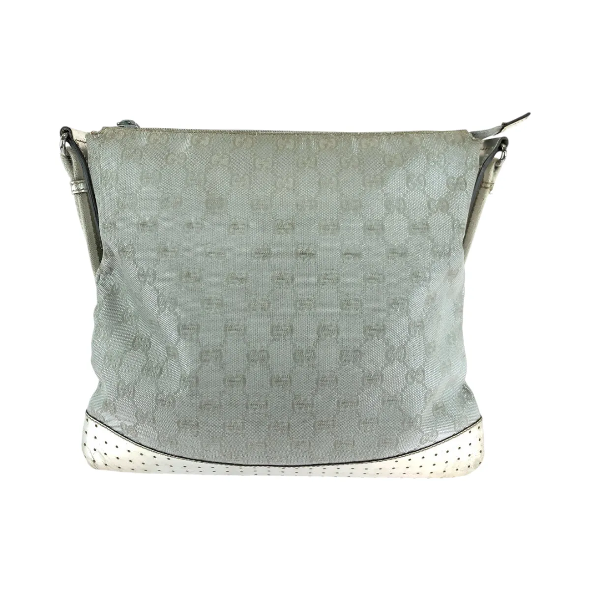 GUCCI Shoulder Bag 145857 GG canvas, enamel Silver SilverMetal Shoulder Bag pochette Women Used