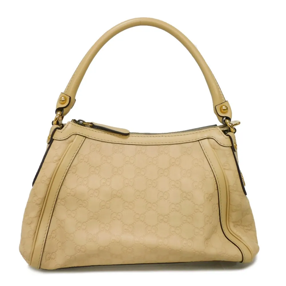 GUCCI Shoulder Bag 282298 Calf leather (embossed) beige GG Shima Scarlet One Belt