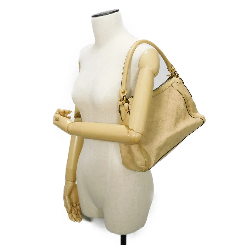 GUCCI Shoulder Bag 282298 Calf leather (embossed) beige GG Shima Scarlet One Belt