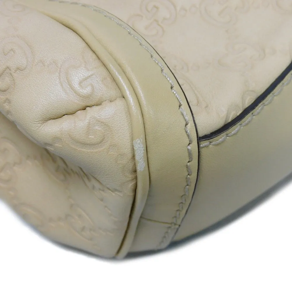 GUCCI Shoulder Bag 282298 Calf leather (embossed) beige GG Shima Scarlet One Belt