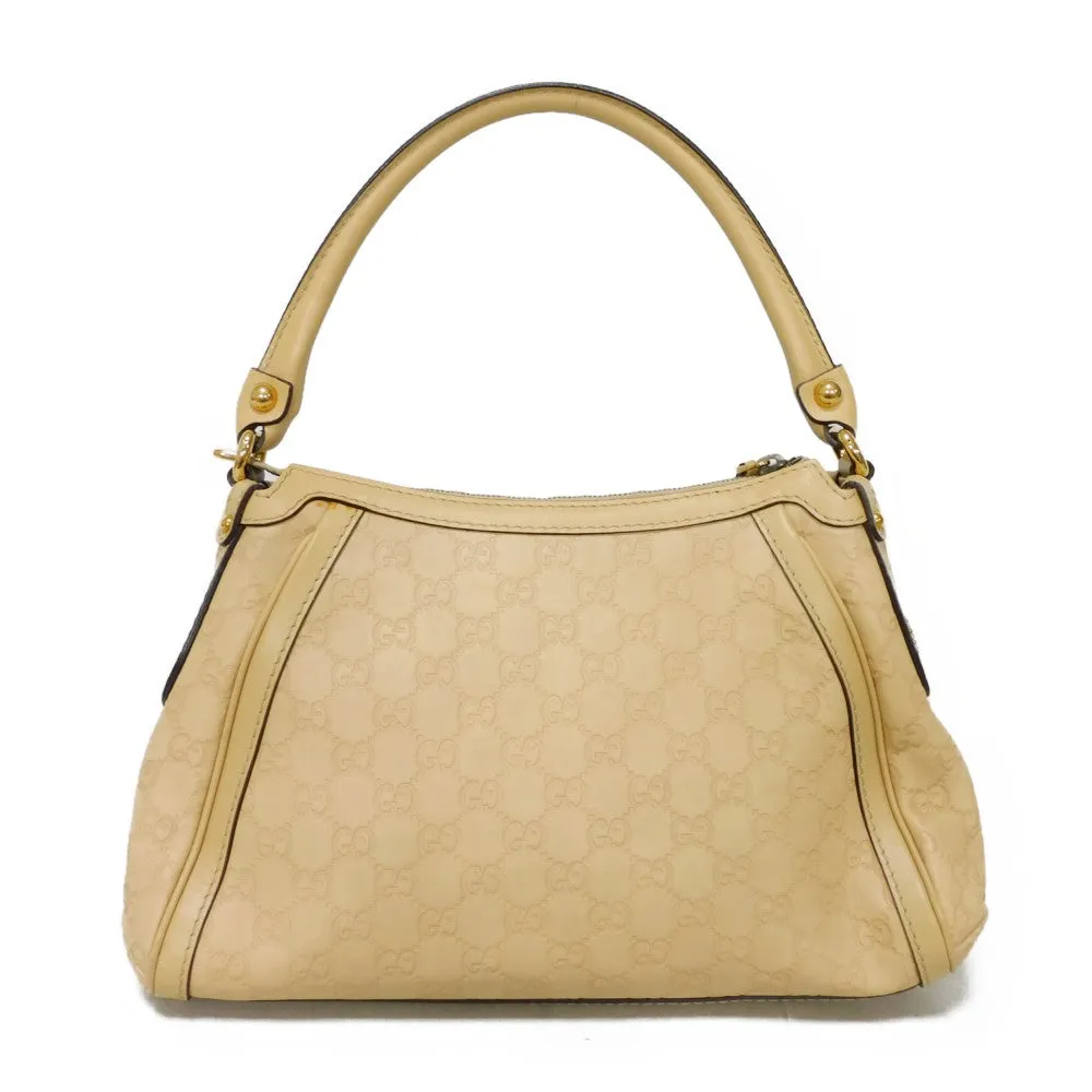 GUCCI Shoulder Bag 282298 Calf leather (embossed) beige GG Shima Scarlet One Belt