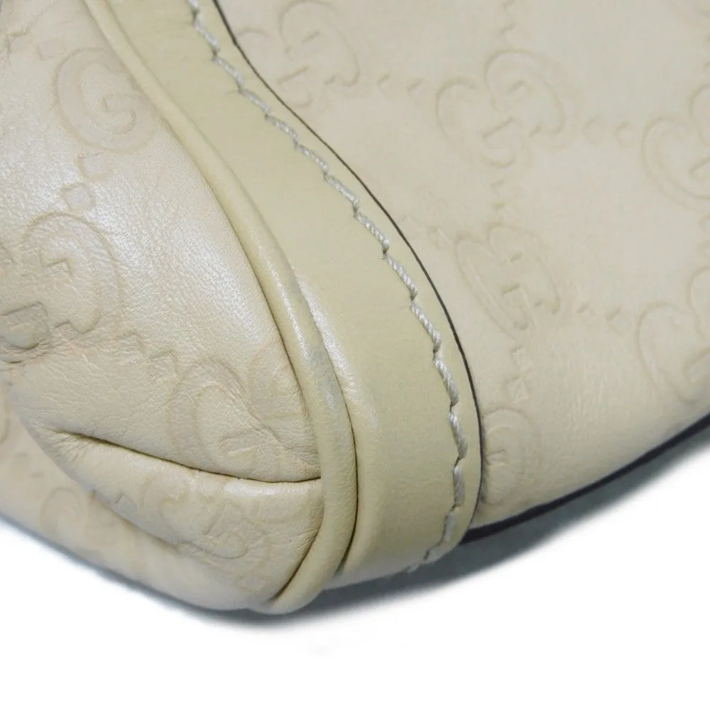 GUCCI Shoulder Bag 282298 Calf leather (embossed) beige GG Shima Scarlet One Belt